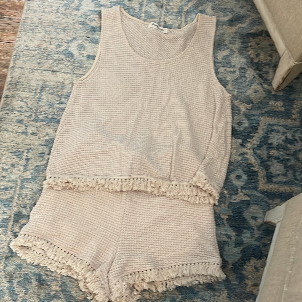 Waffle Texture Shorts Set - image 1